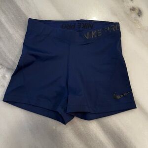 Nike Women's Pro Navy Athletic Shorts